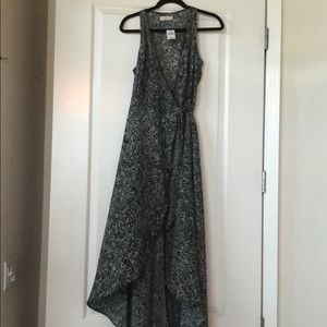 New Cross wrap high low dress